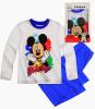 Pijama cu maneca lunga Disney Mickey alb/albastru