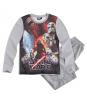 Pijama cu maneca lunga Star Wars gri deschis