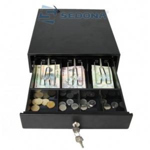 Sertar de bani Mic EK300 (Tip deschidere - Cu cheie si electrica (din casa de marcat))