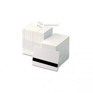 Pachet 100 carduri plastic albe cu banda magnetica (Banda Magnetica - Hi-Coercivity)