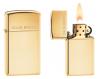 Bricheta zippo solide brass slim