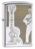 Bricheta zippo elvis guitar hich polish chrome