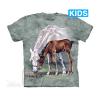 Tricou copii horses in springtime