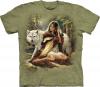 Tricou indian girl and her wolf