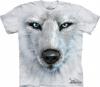 Tricou white wolf face