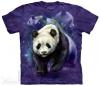 Tricou panda collage