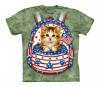 Tricou copiii patriotic backpack kitten