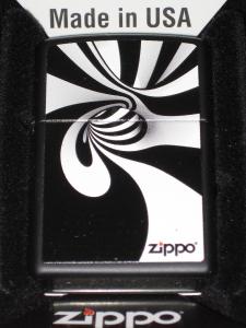 Bricheta Zippo Spiral Blk White Z28297