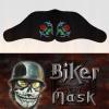 Masca Biker Half Face Roses