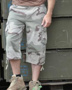 Pantaloni Prespalati Air Combat 3/4 Camuflaj Desert 3 Culori
