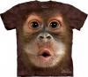 Tricou big face baby orangutan