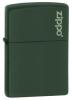 Bricheta zippo green matte logo