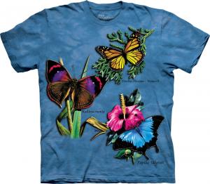 Tricou Butterfly & Flower Blue