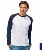 Bluza barbati baseball fol alb-navy