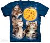 Tricou three kitten cheese moon