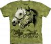 Tricou black & white horses