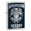Bricheta zippo lighter american hero police street chrome