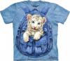 Tricou backpack white tiger