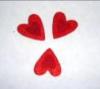 Articol decor valentines - inimioare adezive set 6 buc cvs52 &lt;&gt;