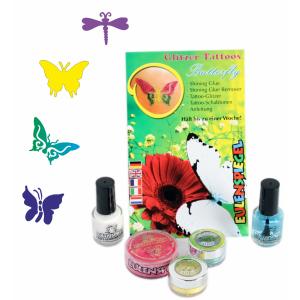 Butterflies-Set tatuaje temporare germane (glitter tattoos)