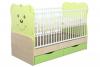 Patut transformabil mykids teddy natur-verde deschis cu