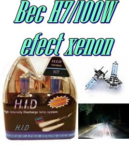 Becuri Tuning Auto Efect Xenon Hid Plasma H7 100w