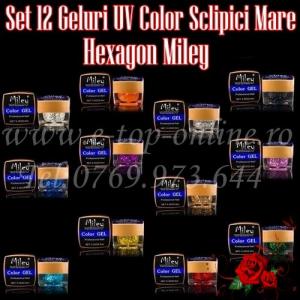 Set 12 Geluri Uv Color Sclipici Mare