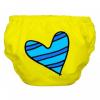 Scutec de inot si antrenament la olita blue petit coeur on yellow