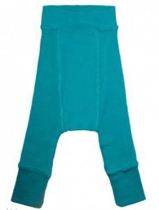 Pantaloni dublati, 100% lana merinos, Royal Turquoise - Manymonths