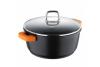 Cratita blaumann bl-1080t cu capac din sticla, interior marmura, 1.5l,