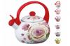 Ceainic din inox, design floral, 2 litri, inductie, diverse culori,