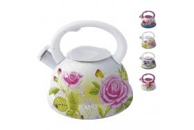 Ceainic din inox cu design floral, 3 litri, Peterhof PH-15562