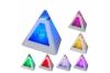 Ceas piramida cu 7 culori, alimentare baterii,