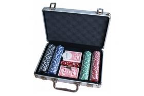 Set Poker 200 piese cu diplomat, geanta aluminiu, carti de joc