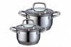 Set cratite inox pentru gatit cu capac 4 piese -