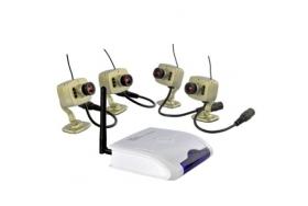 Kit supraveghere wireless cu 4 camere, accesorii incluse