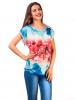 Bluza "Sparkly Roses" Blue&Red