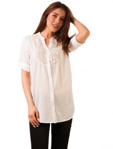 Camasa Cu Broderie "Get Your Groove On" White