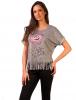 Tricou "listen to your heart pearl" grey