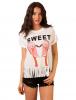 Tricou "sweet birds" white