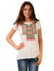 Tricou cu model traditional "it's up to you" white