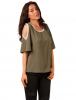 Bluza voal "that's what i said" khaki