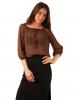 Bluza voal "don't look back" brown