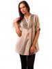 Bluza stil tunica "chaos and calm" beige