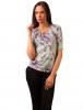 Bluza casual "abstract flowers" mint green