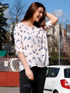 Camasa "Birds On Me" Pink