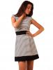 Rochie casual "tennessee stripes" black&white