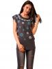 Bluza cu imprimeu "my sunshine" petrol grey