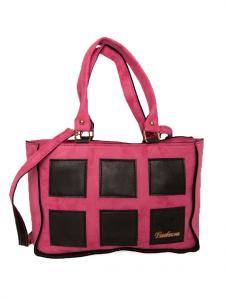 Geanta "Fashion Squares" Fuchsia&Black