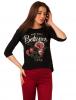 Bluza casual "good vibes between you and me" black